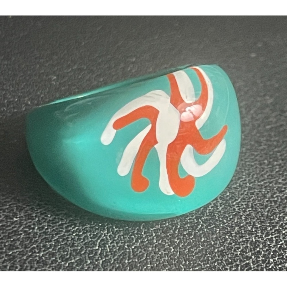 Vintage Lucite Ring Size 6.25 Modern Clear